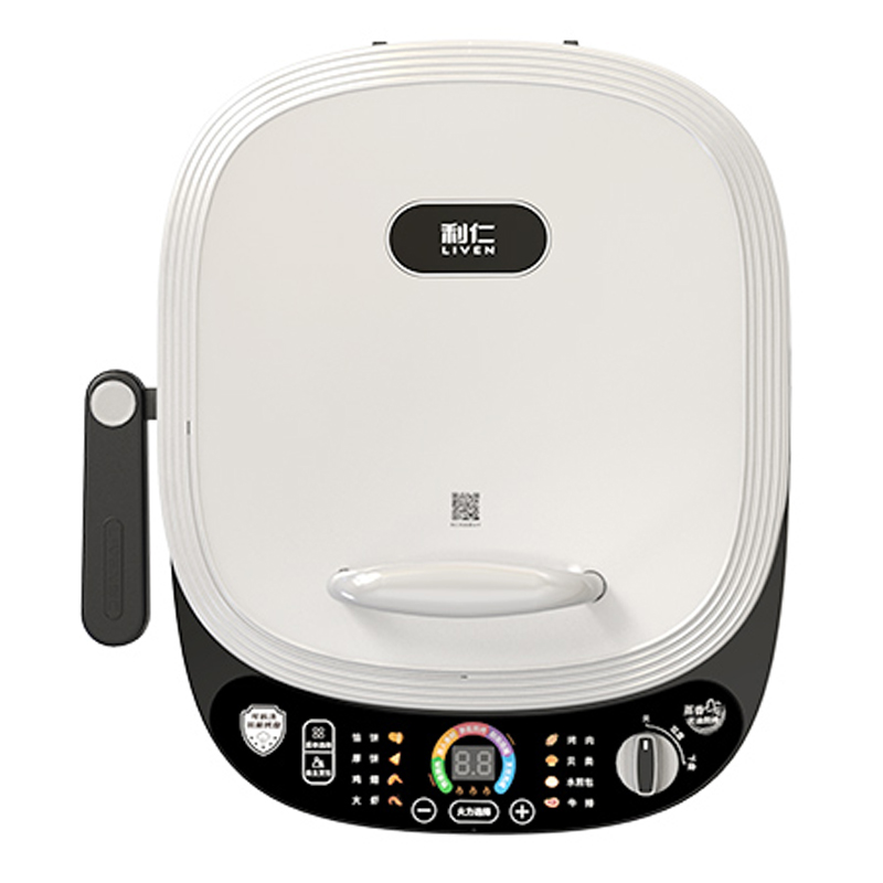 利仁 LR-D3087S电饼铛家用可拆洗加深蒸汽烤盘双面煎烤智能煎饼锅烙饼锅三明治早餐机烤肉锅蒸汽烤盘下盘可拆洗蒸汽烤盘